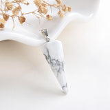 Gemstone Thin&Long Angular Cone Pendants Or Pendulums, Big Size, PND4119XX
