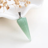 Gemstone Thin&Long Angular Cone Pendants Or Pendulums, Big Size, PND4119XX