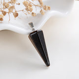 Gemstone Thin&Long Angular Cone Pendants Or Pendulums, Big Size, PND4119XX