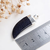 Gemstone Horn Shape Pendants, Silver Electroplated Top, PND4121XX