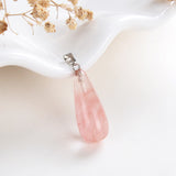 Gemstone Teardrop Round Pendants, Small Size, PND4137XX