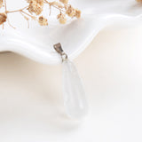 Gemstone Teardrop Round Pendants, Small Size, PND4137XX