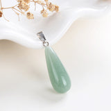 Gemstone Teardrop Round Pendants, Small Size, PND4137XX
