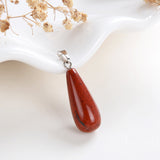 Gemstone Teardrop Round Pendants, Small Size, PND4137XX