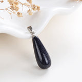 Gemstone Teardrop Round Pendants, Small Size, PND4137XX
