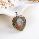 Gemstone Heart Pendants, PND4122XX