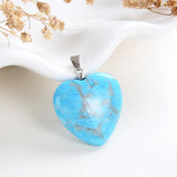 Gemstone Heart Pendants, PND4122XX
