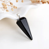 Gemstone Angular Cone Pendants Or Pendulums, Medium Size, PND4124XX
