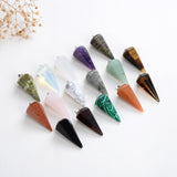 Gemstone Angular Cone Pendants Or Pendulums, Medium Size, PND4124XX