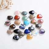 Gemstone Heart Pendants, Small Size, PND4125XX