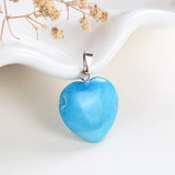 Gemstone Heart Pendants, Small Size, PND4125XX