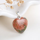 Gemstone Heart Pendants, Small Size, PND4125XX
