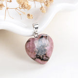 Gemstone Heart Pendants, Small Size, PND4125XX