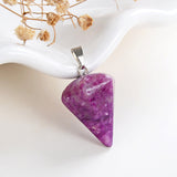 Gemstone Thick&Short Angular Cone Pendants Or Pendulums, Small Size, PND4128XX