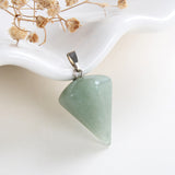 Gemstone Thick&Short Angular Cone Pendants Or Pendulums, Small Size, PND4128XX