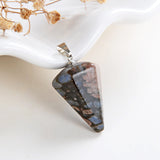 Gemstone Thick&Short Angular Cone Pendants Or Pendulums, Small Size, PND4128XX