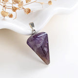 Gemstone Thick&Short Angular Cone Pendants Or Pendulums, Small Size, PND4128XX
