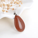 Gemstone Teardrop Pendants, PND4129XX