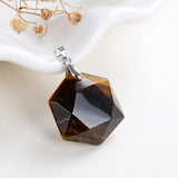 Gemstone Faceted Star-Of-David Hexagon Shape Pendants, PND4132XX