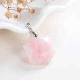 Gemstone Faceted Star-Of-David Hexagon Shape Pendants, PND4132XX
