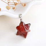 Gemstone Merkaba Star Pendants Or Pendulums, Small Size, PND4134XX