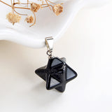 Gemstone Merkaba Star Pendants Or Pendulums, Small Size, PND4134XX