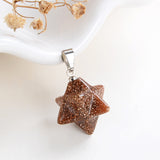 Gemstone Merkaba Star Pendants Or Pendulums, Small Size, PND4134XX