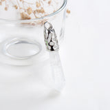 Gemstone Long Crystal Pendants Silver Plated Top Design, PND4136XX