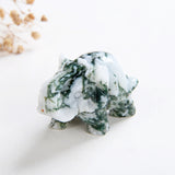 2" Size Crystal Elephant, Gemstone Mammoth Carvings, ENT2001XX