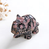 2" Size Crystal Elephant, Gemstone Mammoth Carvings, ENT2001XX