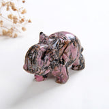 2.5" Size Crystal Elephant, Gemstone Mammoth Carvings, ENT2501XX