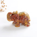 2.5" Size Crystal Elephant, Gemstone Mammoth Carvings, ENT2501XX