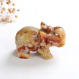 2.5" Size Crystal Elephant, Gemstone Mammoth Carvings, ENT2501XX