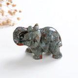 2" Size Crystal Elephant, Gemstone Mammoth Carvings, ENT2001XX