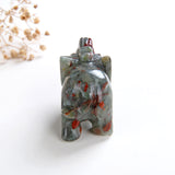 2" Size Crystal Elephant, Gemstone Mammoth Carvings, ENT2001XX