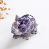 2" Size Crystal Elephant, Gemstone Mammoth Carvings, ENT2001XX