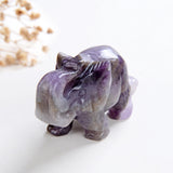 2.5" Size Crystal Elephant, Gemstone Mammoth Carvings, ENT2501XX