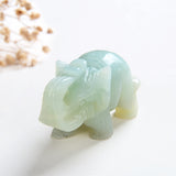 2" Size Crystal Elephant, Gemstone Mammoth Carvings, ENT2001XX