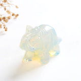 2" Size Crystal Elephant, Gemstone Mammoth Carvings, ENT2001XX