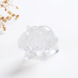 2" Size Crystal Elephant, Gemstone Mammoth Carvings, ENT2001XX