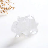2.5" Size Crystal Elephant, Gemstone Mammoth Carvings, ENT2501XX
