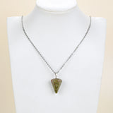 Gemstone Thick&Short Angular Cone Pendants Or Pendulums, Small Size, PND4128XX
