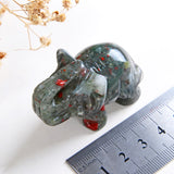 2" Size Crystal Elephant, Gemstone Mammoth Carvings, ENT2001XX