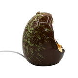 Purple Fluorite and Mixed stone egg shape lamp with a USB cable