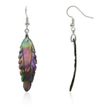 multi shape abalone earring with silver color metal