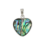 Multi shape abalone pendant with silver color pendants