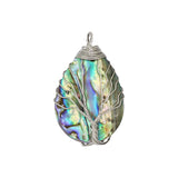 Multi shape abalone pendant with silver color pendants