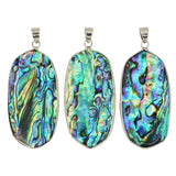 Multi shape abalone pendant with silver color pendants
