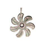 Multi shape abalone pendant with silver color pendants