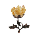 Amethyst / Citrine / Clear quartz gemstone chip flower ornaments with copper branches and leaves